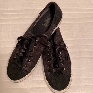 Keds Kickstart Houndstooth Black Sneakers Size 10